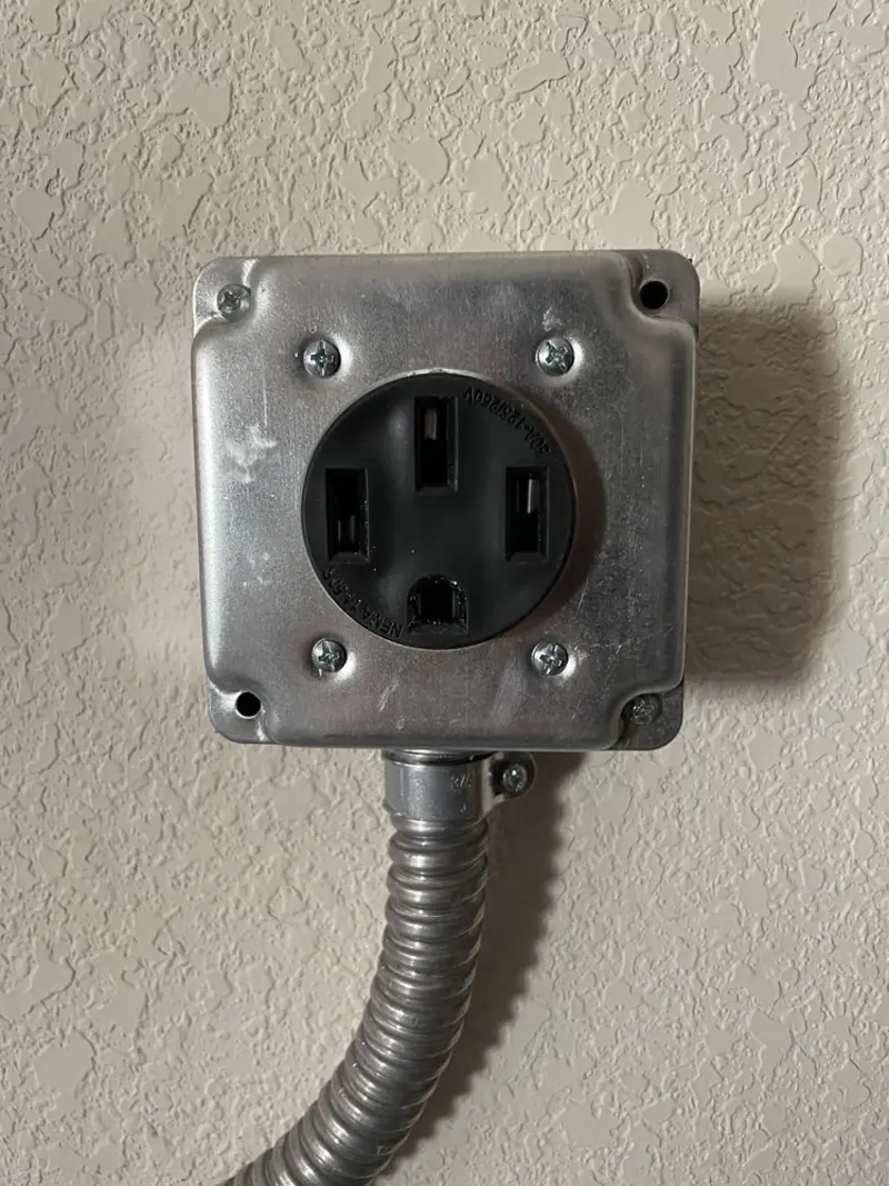 NEMA 14-50 outlet installed for Smart Home Electrical in Bowne